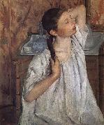 Mary Cassatt The girl do up her hair oil painting reproduction